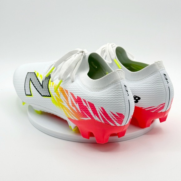 New Balance Furon V8 Pro FG Soccer Cleat Men Size 10.5 SF2FIB8‎ White/Solar NEW